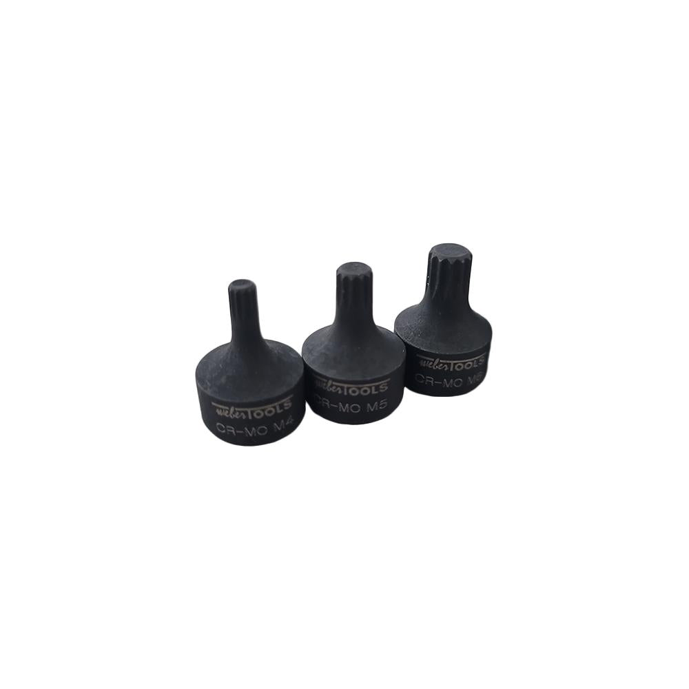 Stubby Spline Bit Kracht Doppenset Spline 9-delig