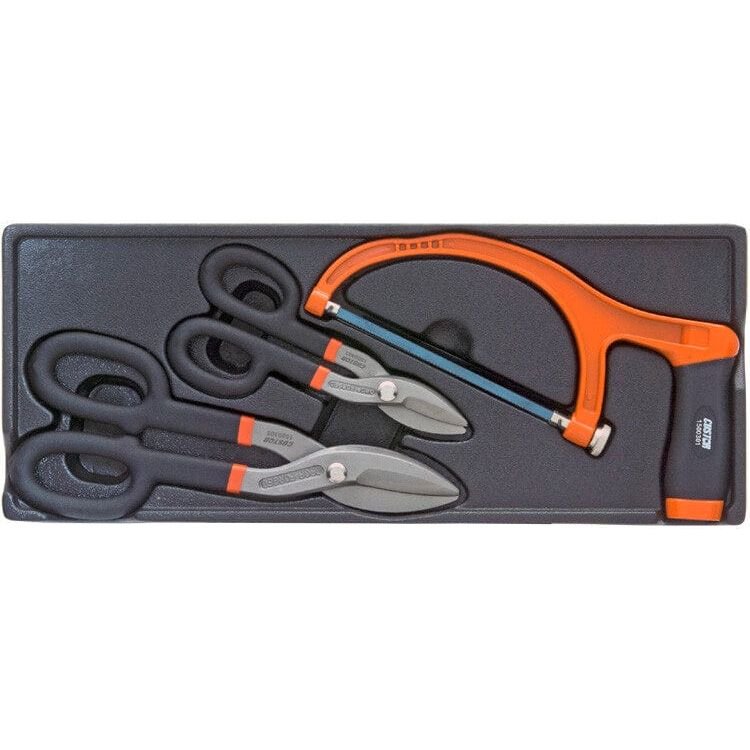 Zaag - en scharenset 3 - delig – M - module (foam inlay)CustorMZS Gereedschap