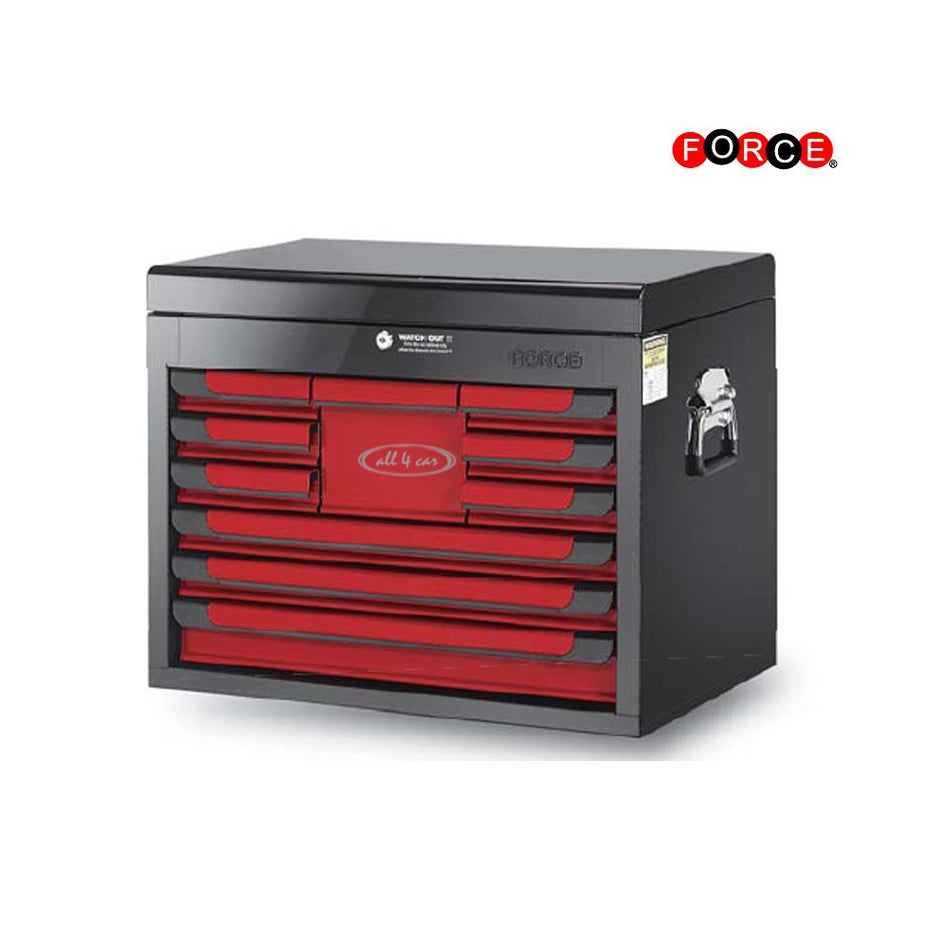 Glory red & black 10-drawer top chest with 297pcs tools (S&M)