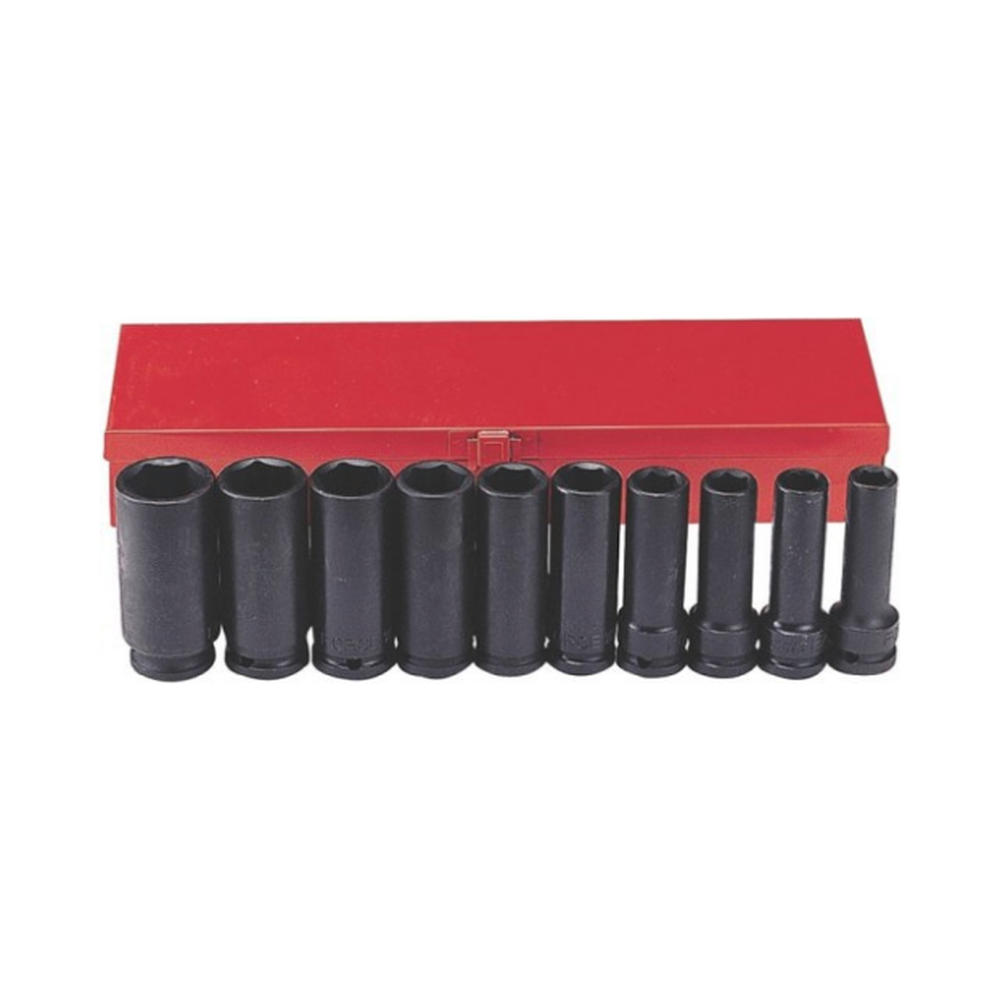 10pc 1/2" Impact deep socket