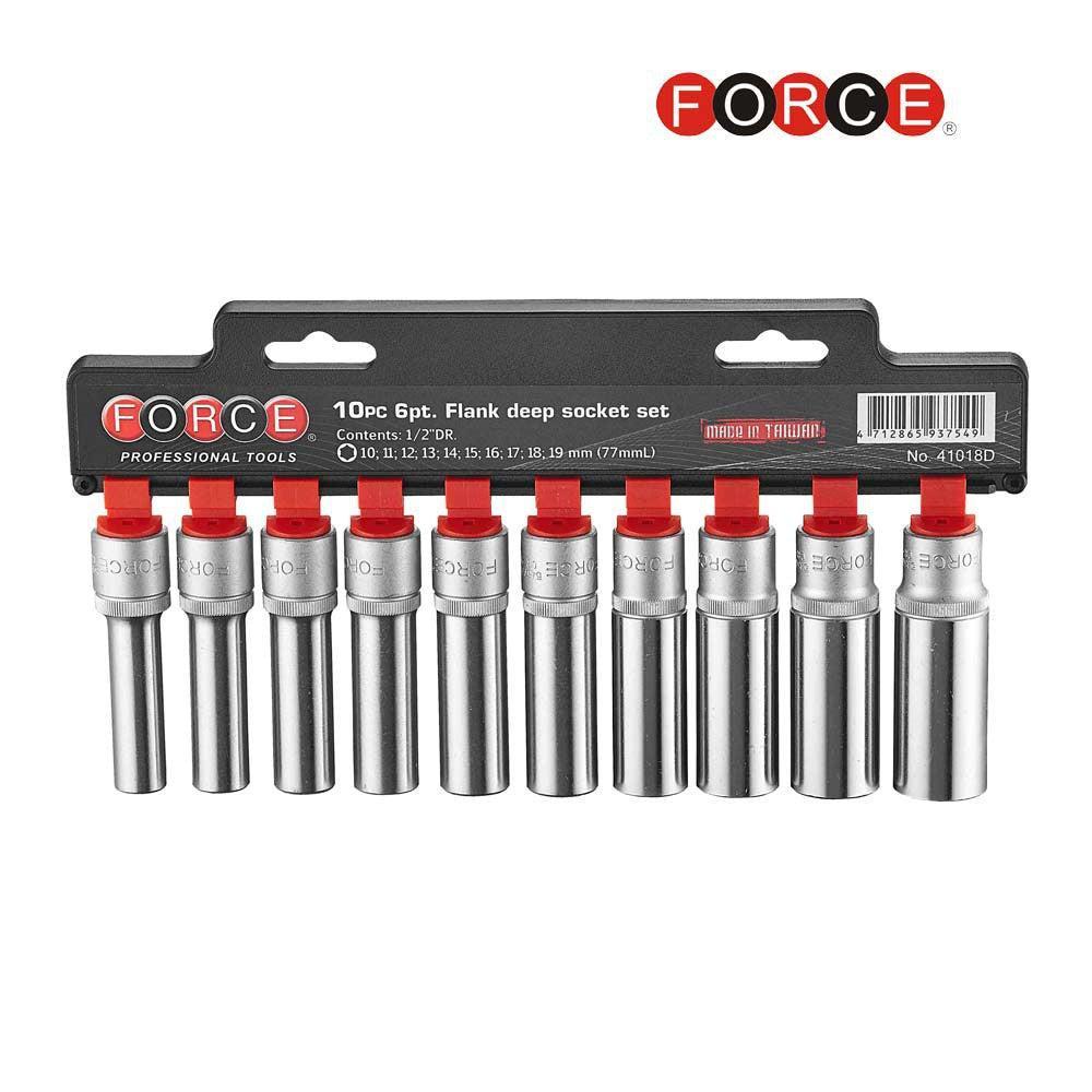 10pc 1/2"DR. 12pt. Flank deep socket set