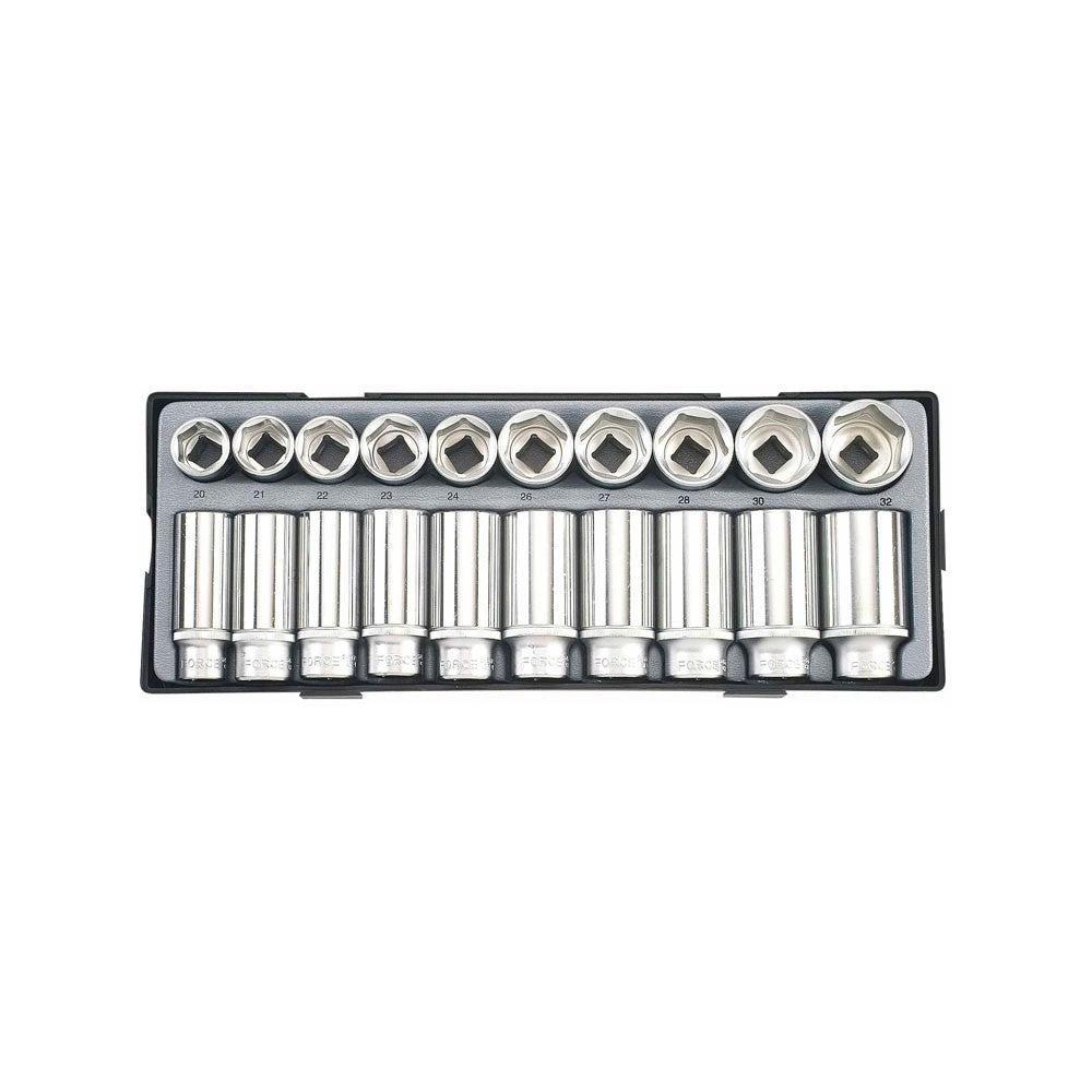 1/2" Doppenset 6kant 2 delig