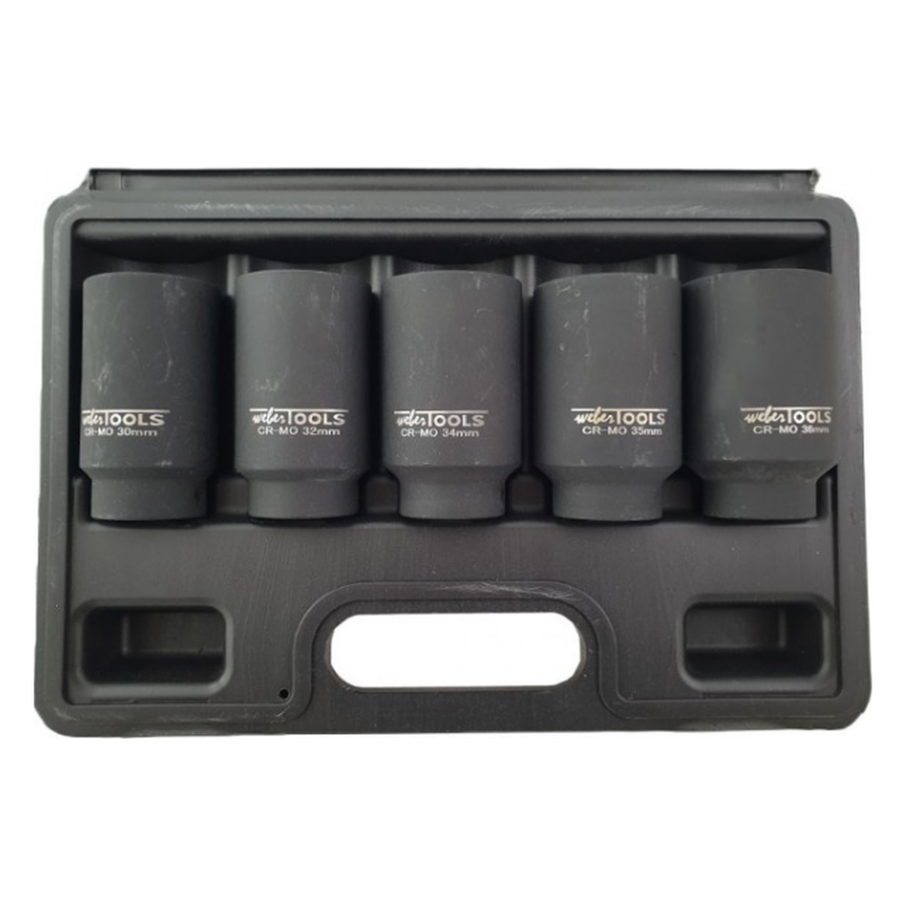 1/2'' Krachtdoppen set lang 12-kant / 5-delig