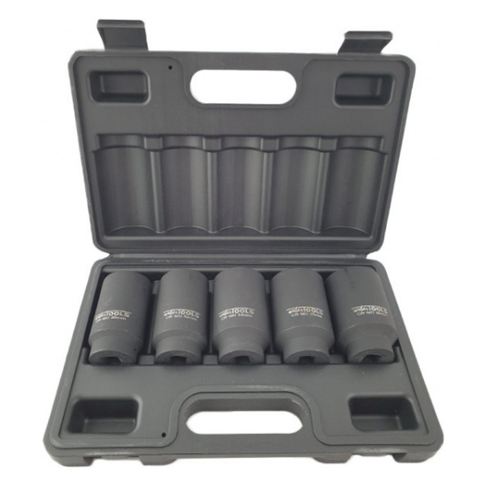 1/2'' Krachtdoppen set lang 12-kant / 5-delig