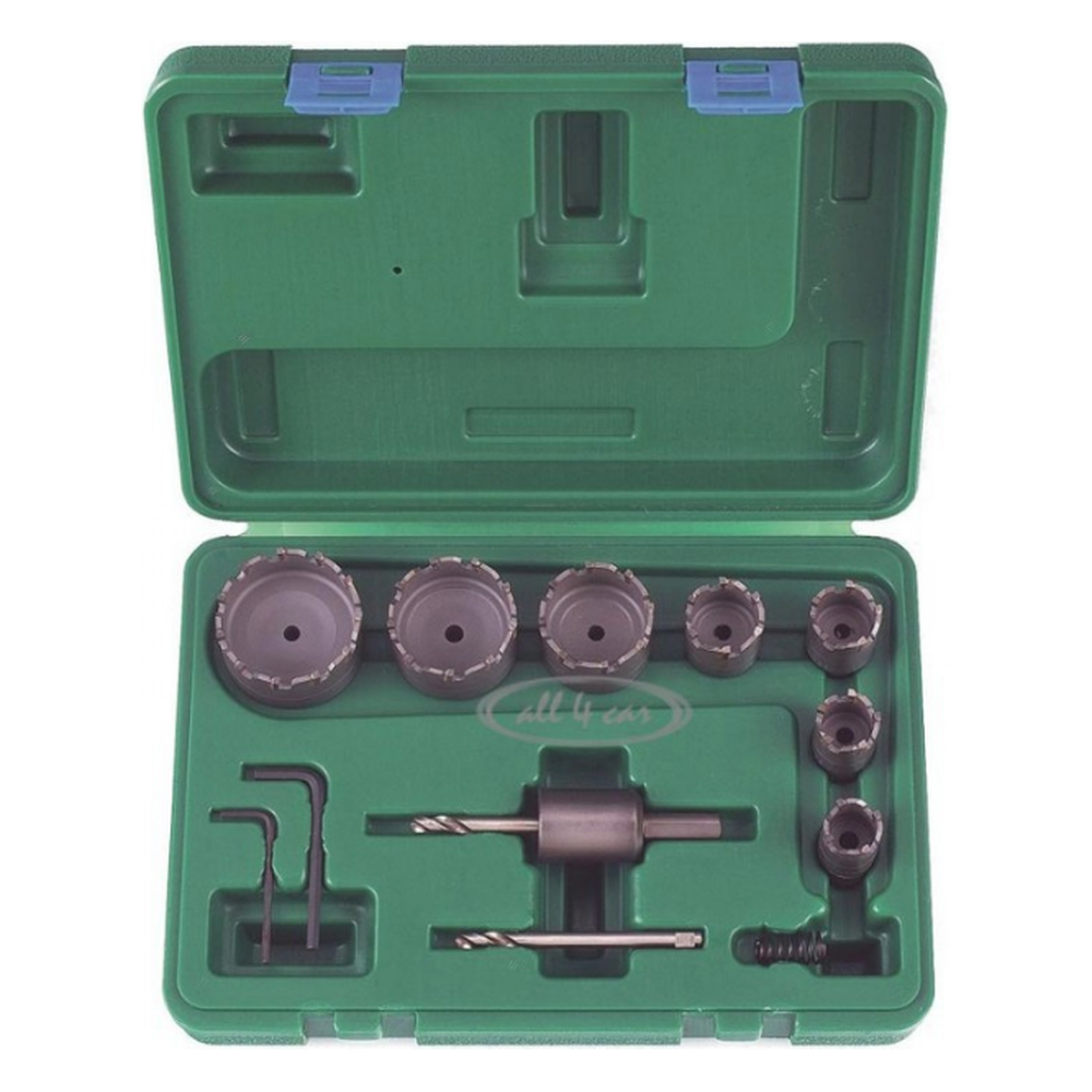 13pc Tungsten carbide tipped metal borer set