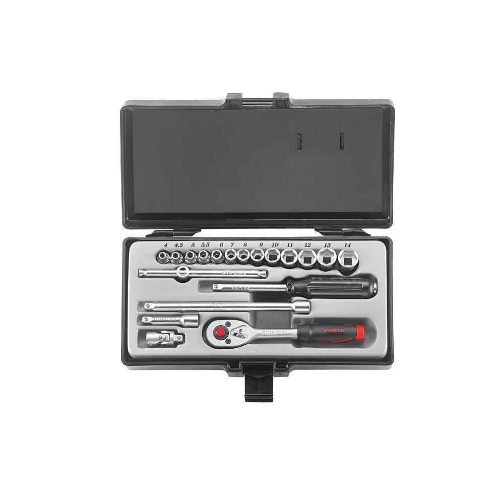 1/4" Doppenset 6-kant 20 delig (SAE)