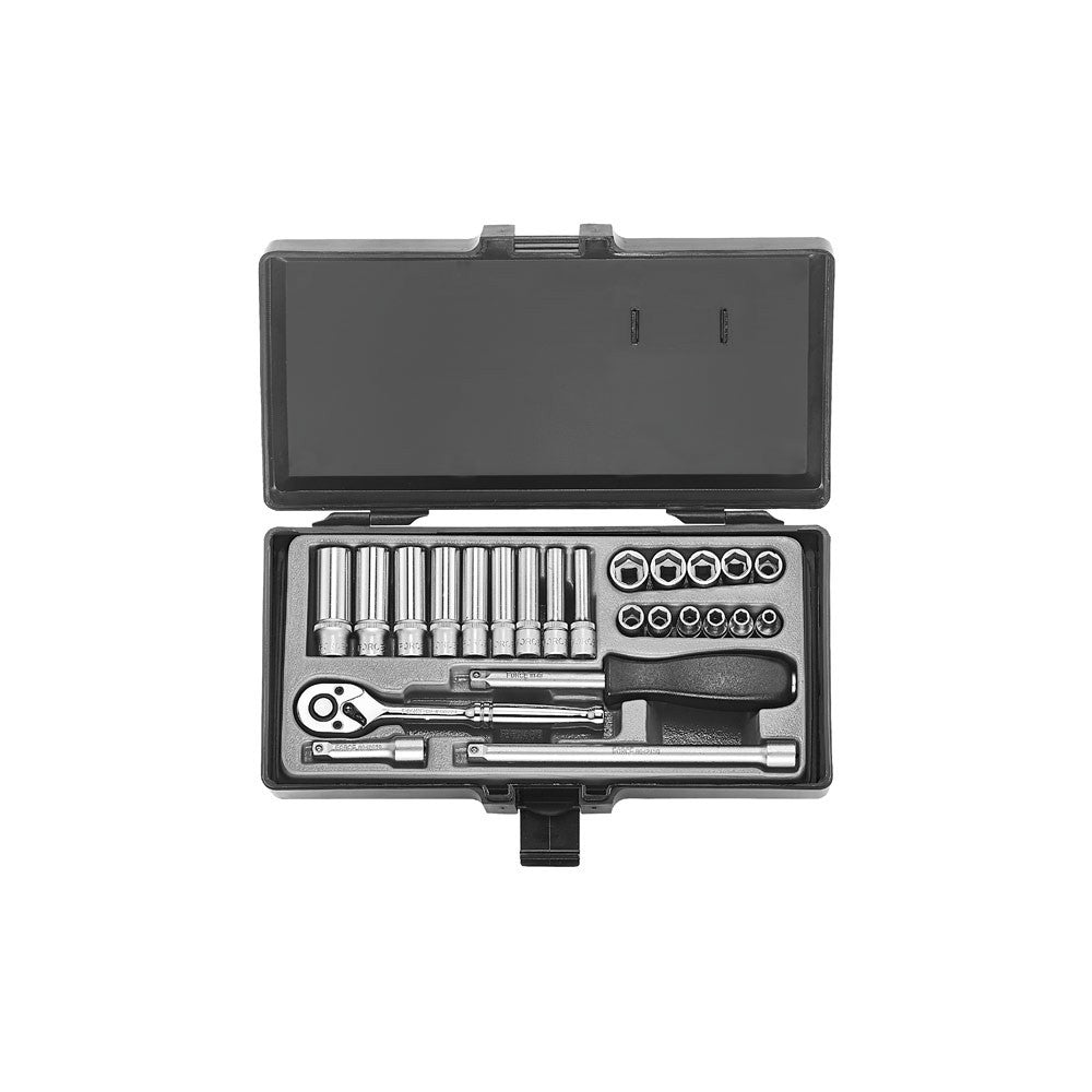25pc 1/4" 6pt. Flank Socket set