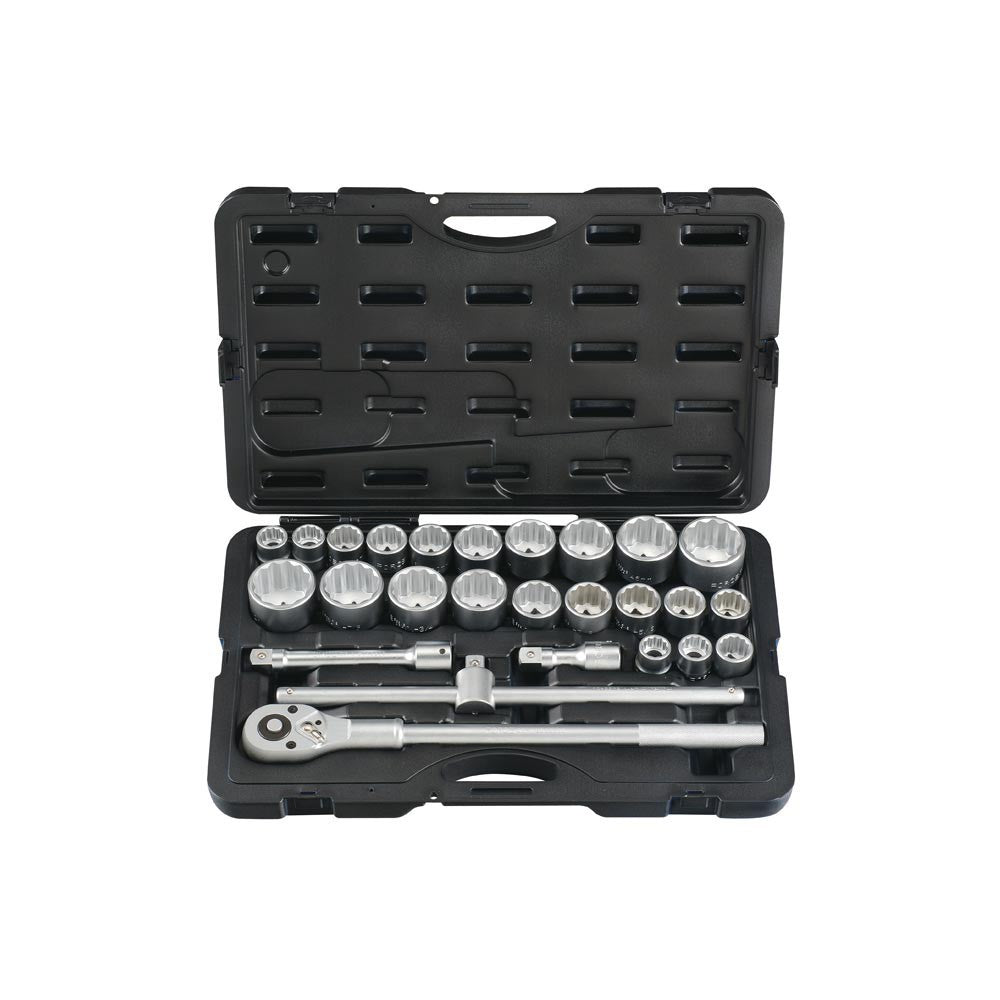 26pc 3/4" 12pt Flank socket set (S&M) - blow mold case