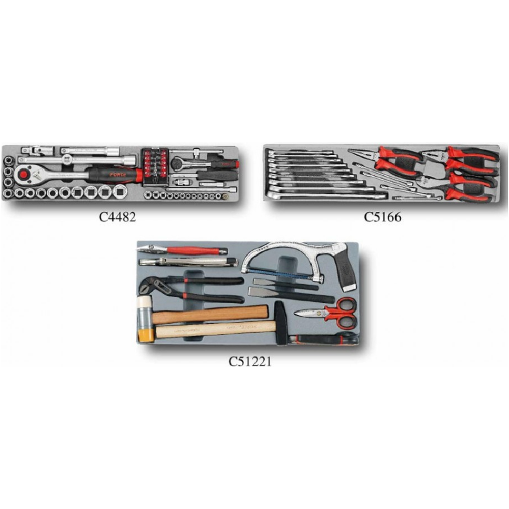 3-Tier tool chest with 76pcs tools