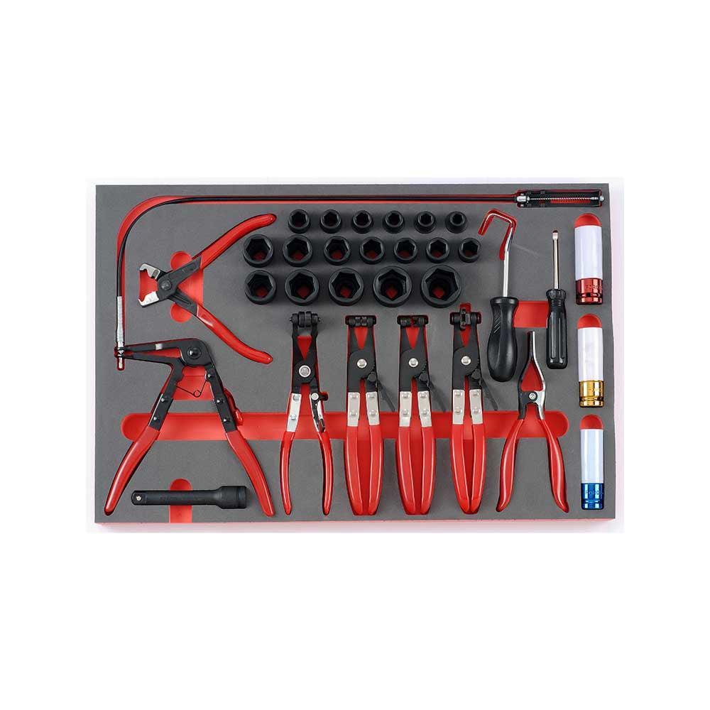 31pc Universal valve adjustment & 1/2" impact socket set (EVA 50217)