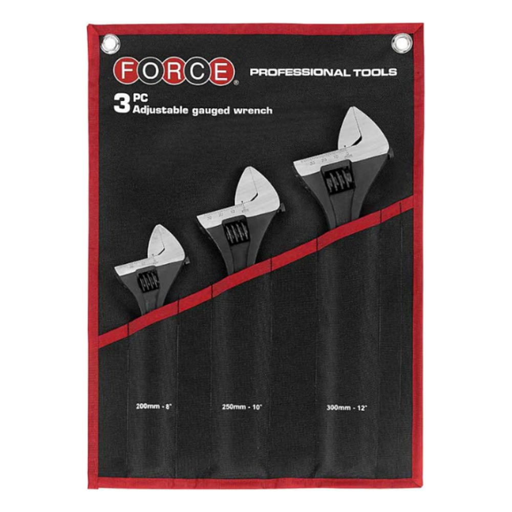 3pc Adjustable wrench set - left threaded (in cloth bag)