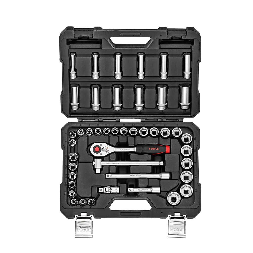 44pc 3/8"DR. 6pt. Flank & star socket combination set