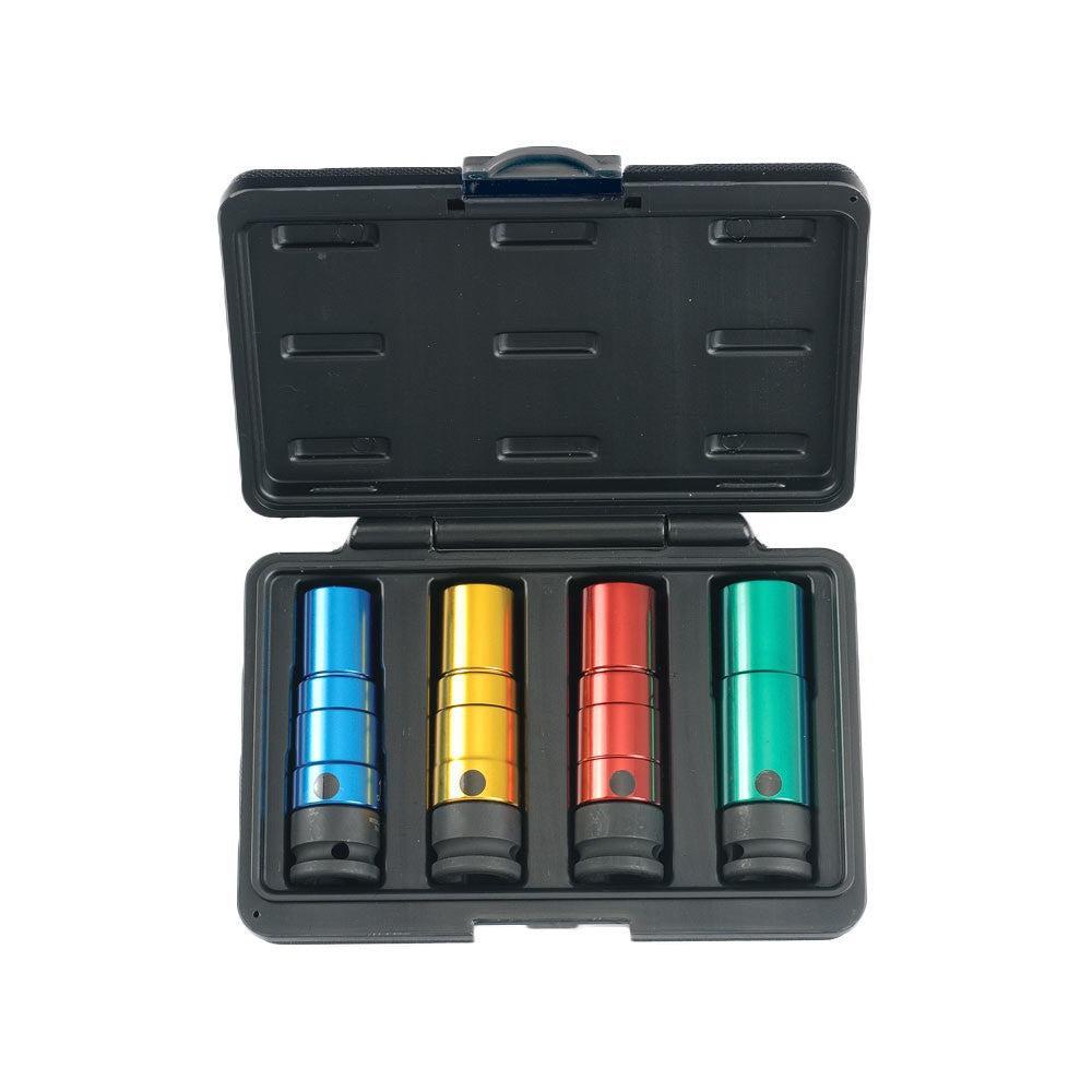 4pc 1/2"DR. Hydraulic dual torque impact socket set