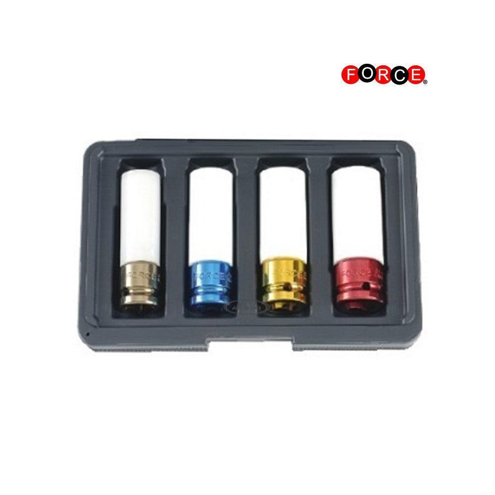 4pc 1/2"DR. Wheel nut 6pt. impact socket set