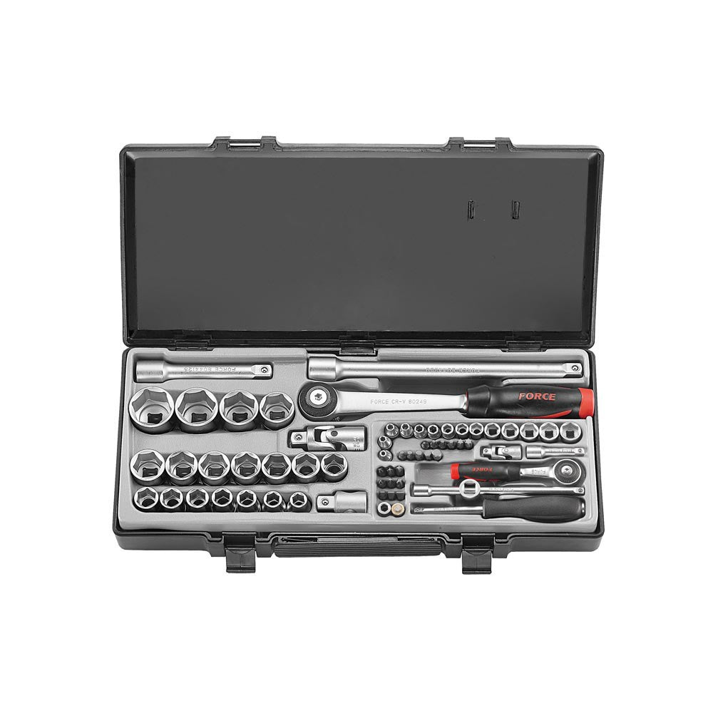 65pc 1/2" 6pt. Flank socket set