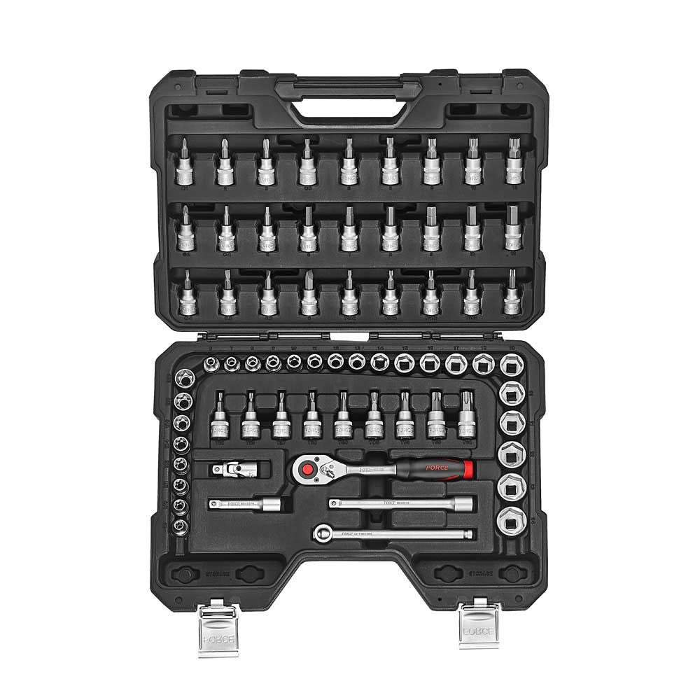 68pc 3/8"DR. 6pt. Flank & star socket combination set