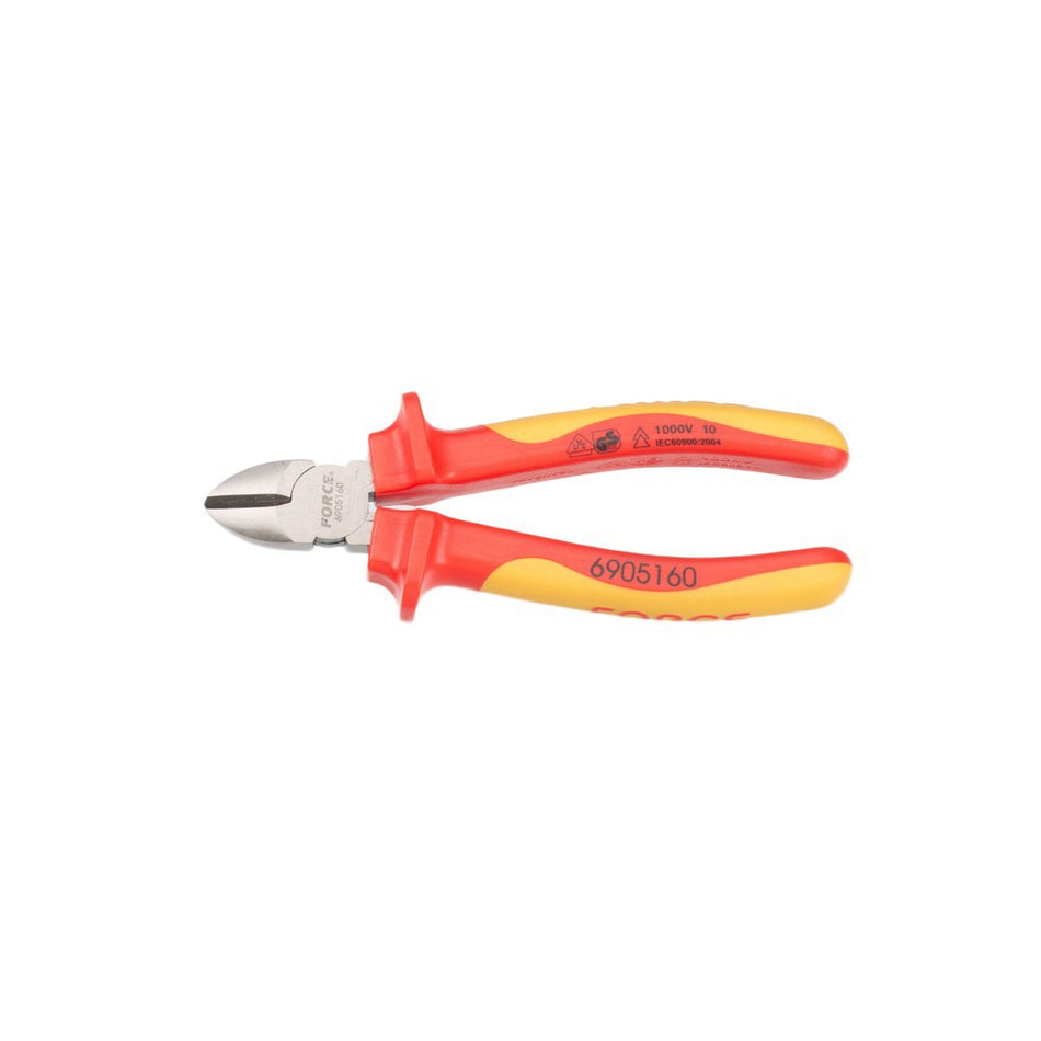 Insulated diagonal cutting pliers 7"