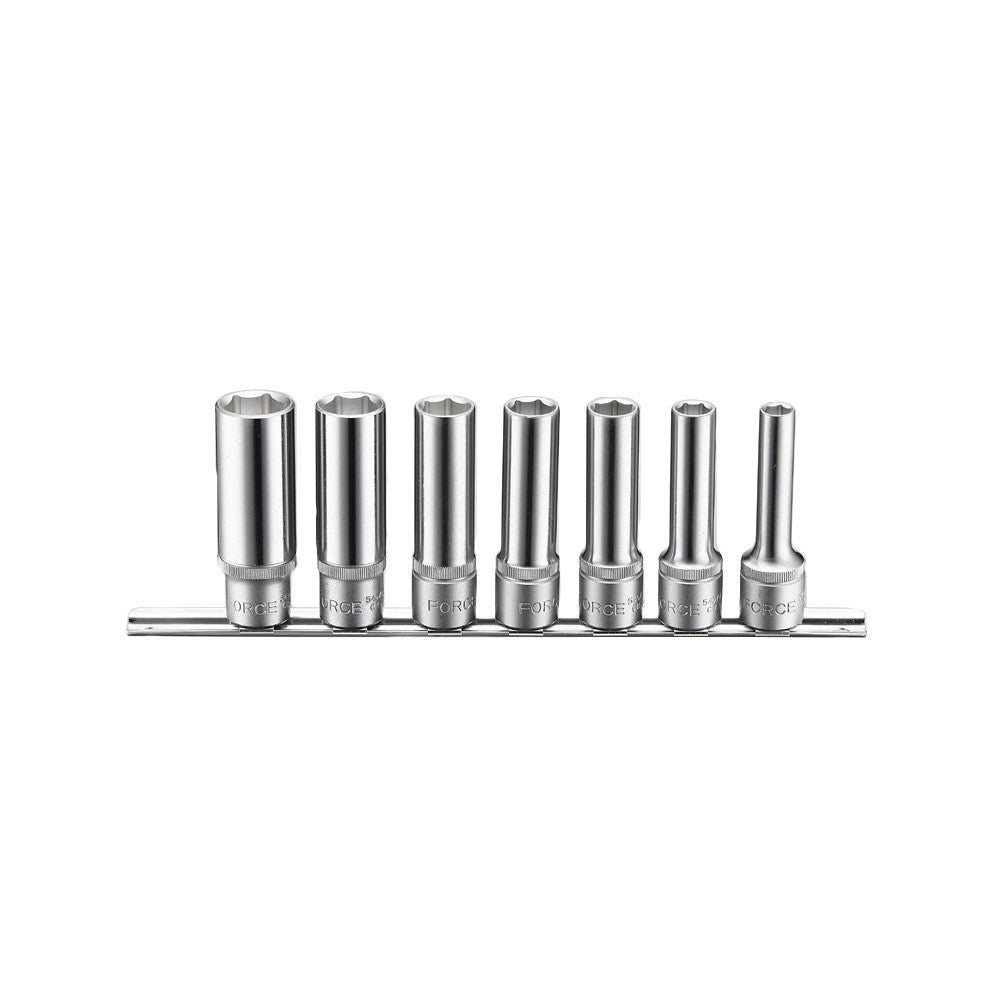7pc 1/2" 6pt Flank deep socket set