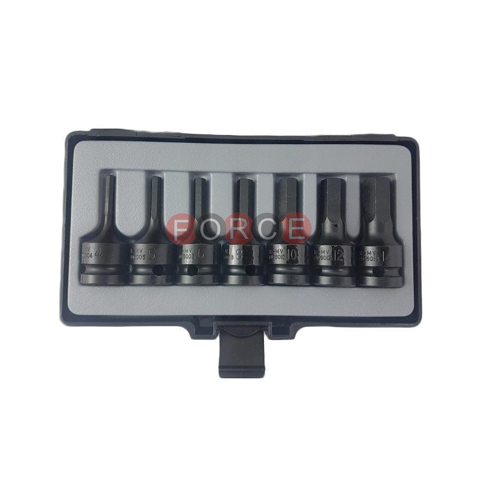 7pc 1/2" Imp.hex socket bit (SAE)