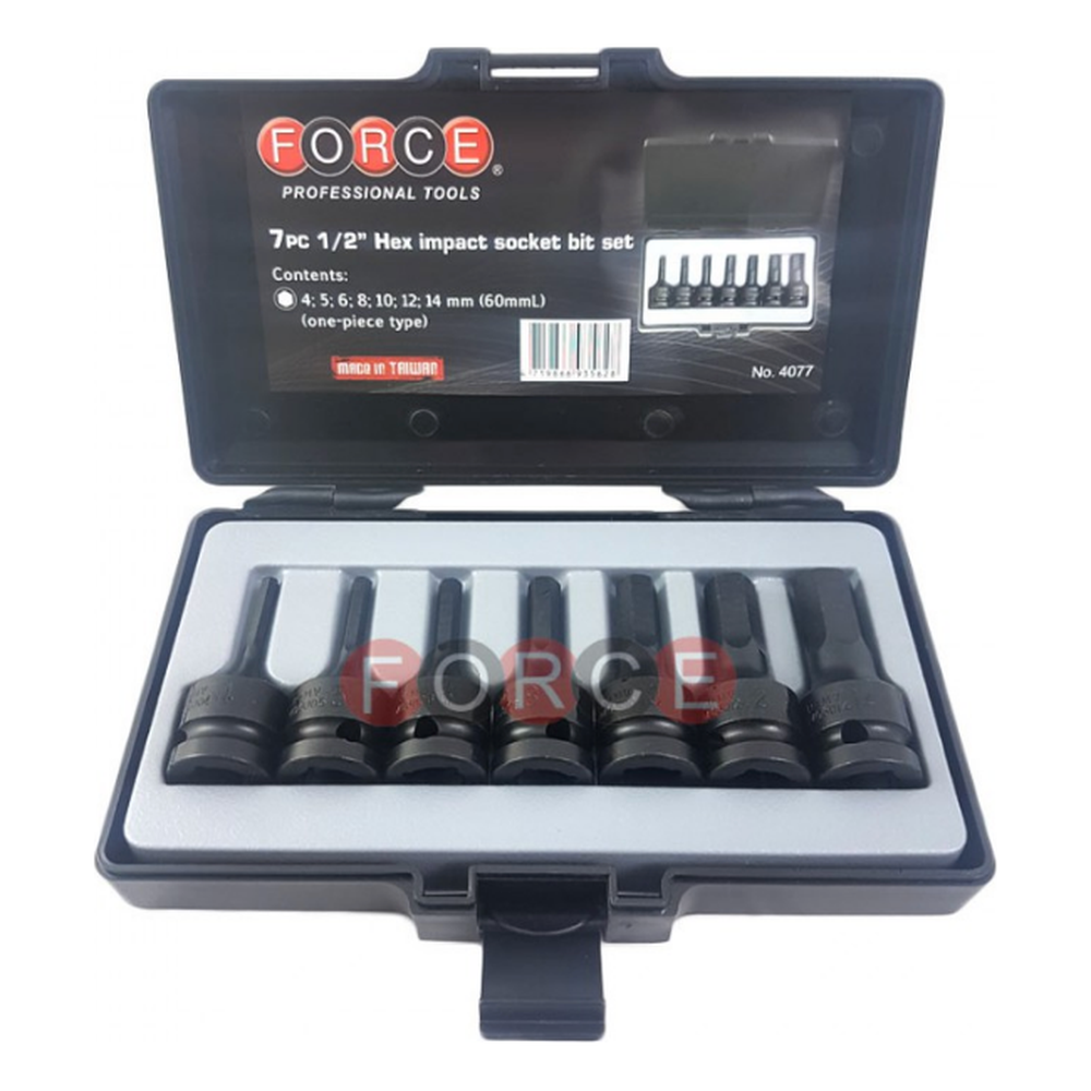 7pc 1/2" Imp.hex socket bit
