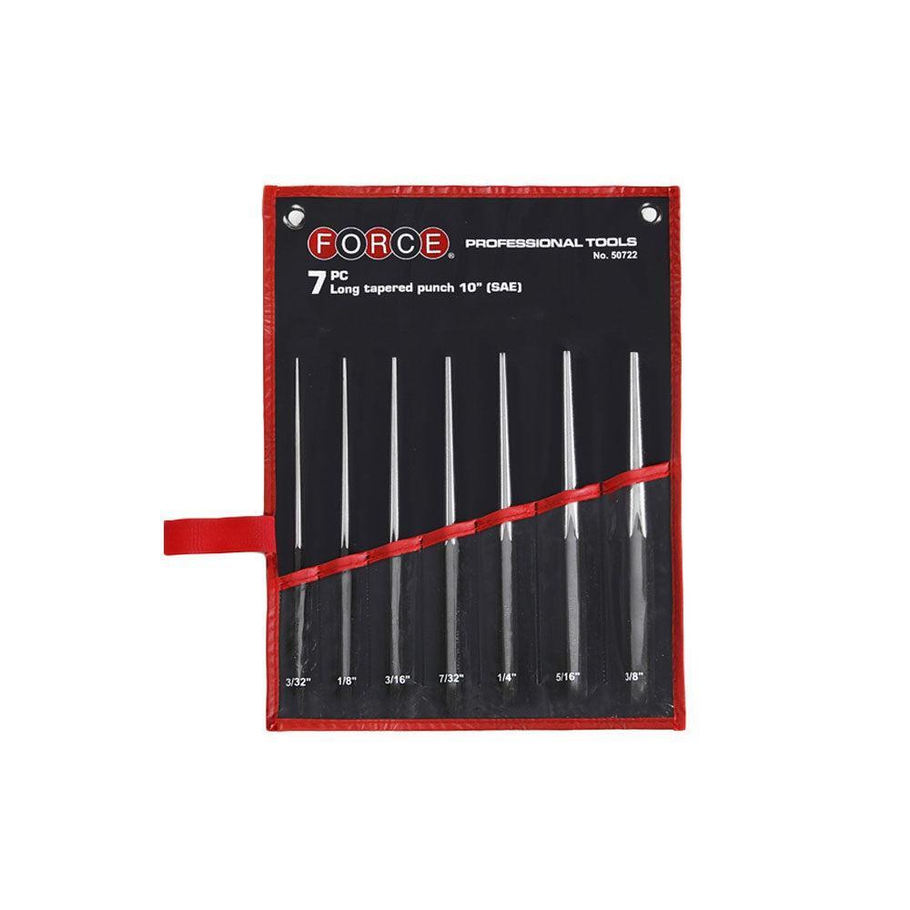 7pc Long tapered punch set