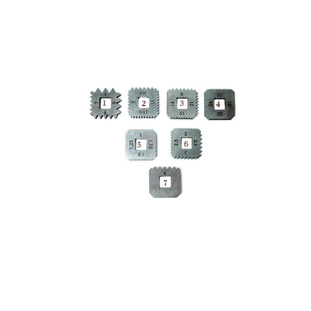 7pc Square thread tap set