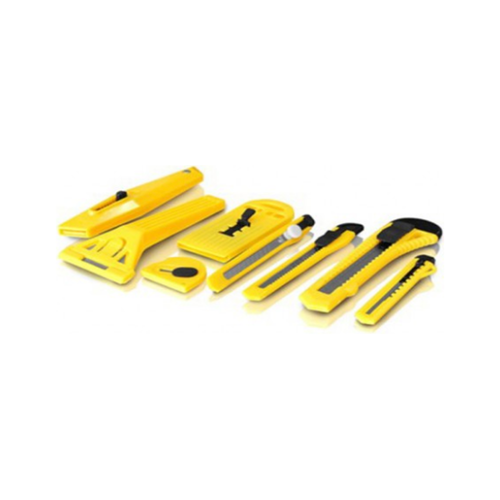 8 delig mes/schraper set