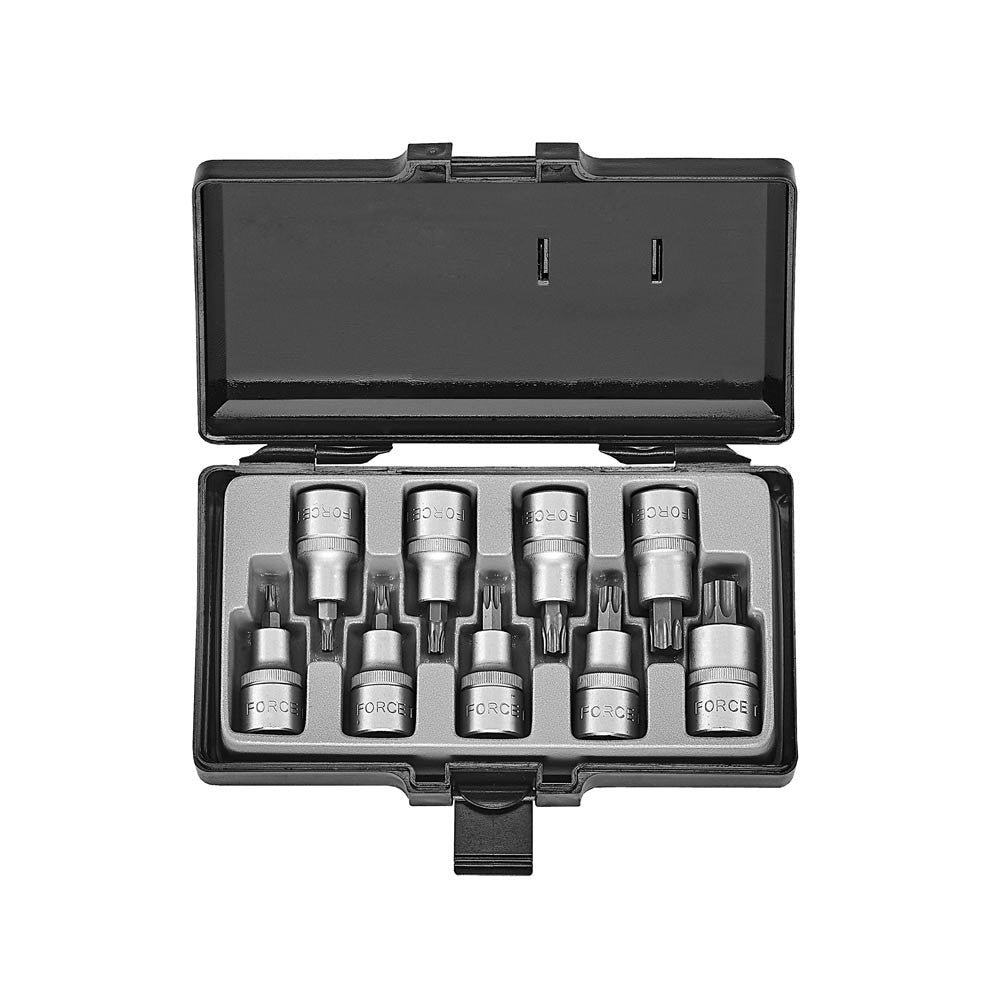 9pc 1/2" Star socket bit set