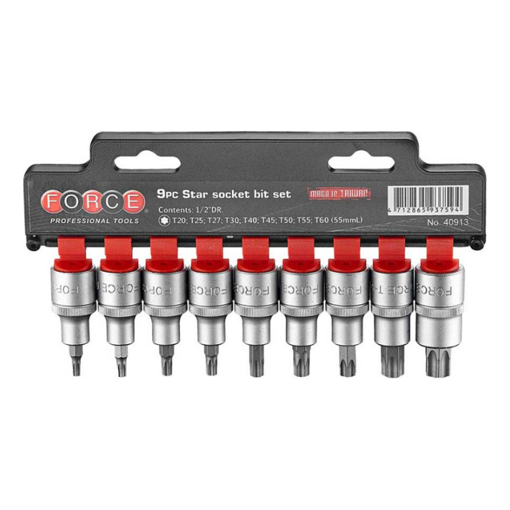 9pc 1/2"DR. Star socket bit set