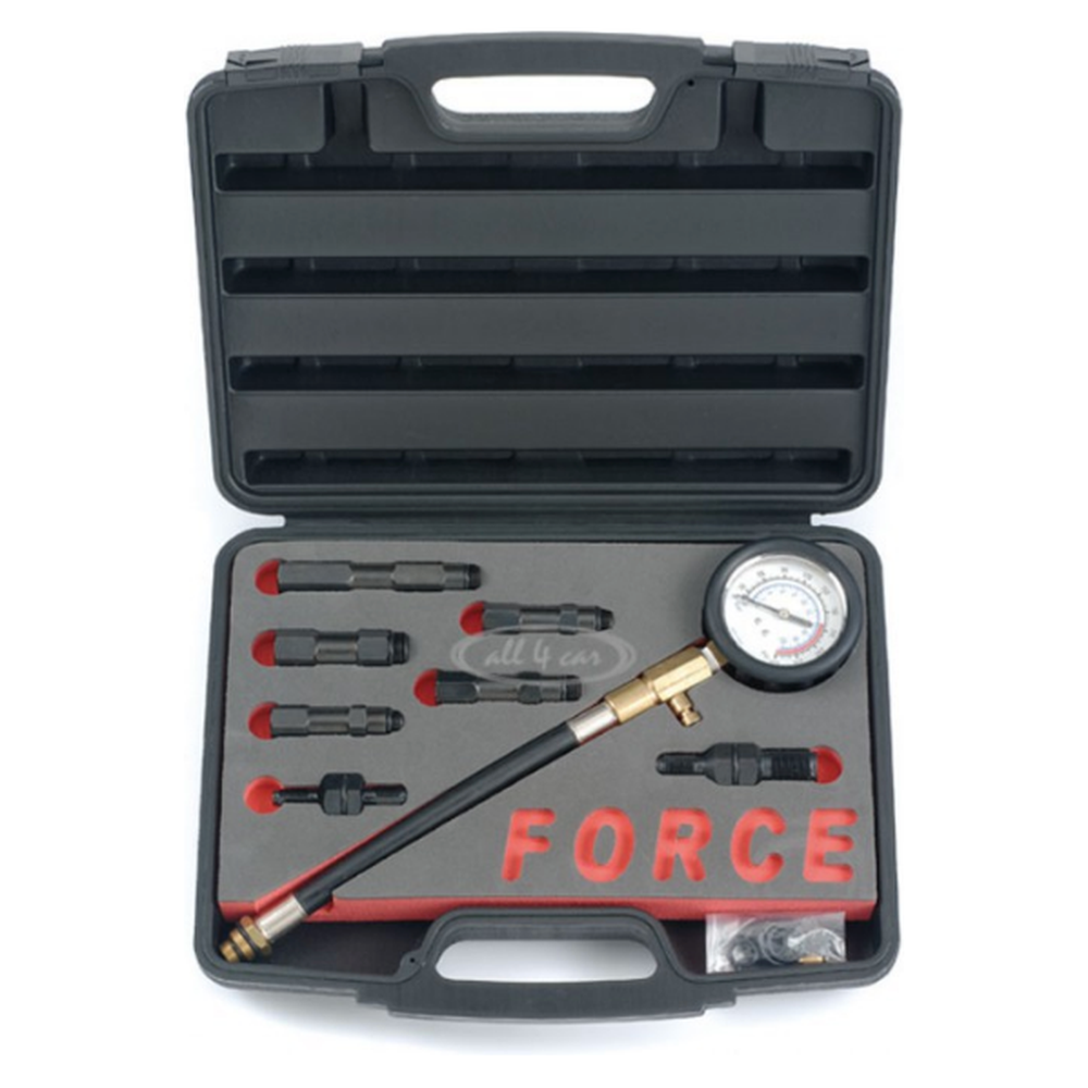 9pc Petrol engine compression tester set