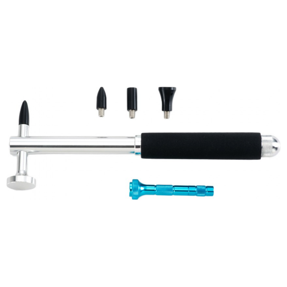 Aluminium uitdeuk hamer met 4 verwisselbare koppen.