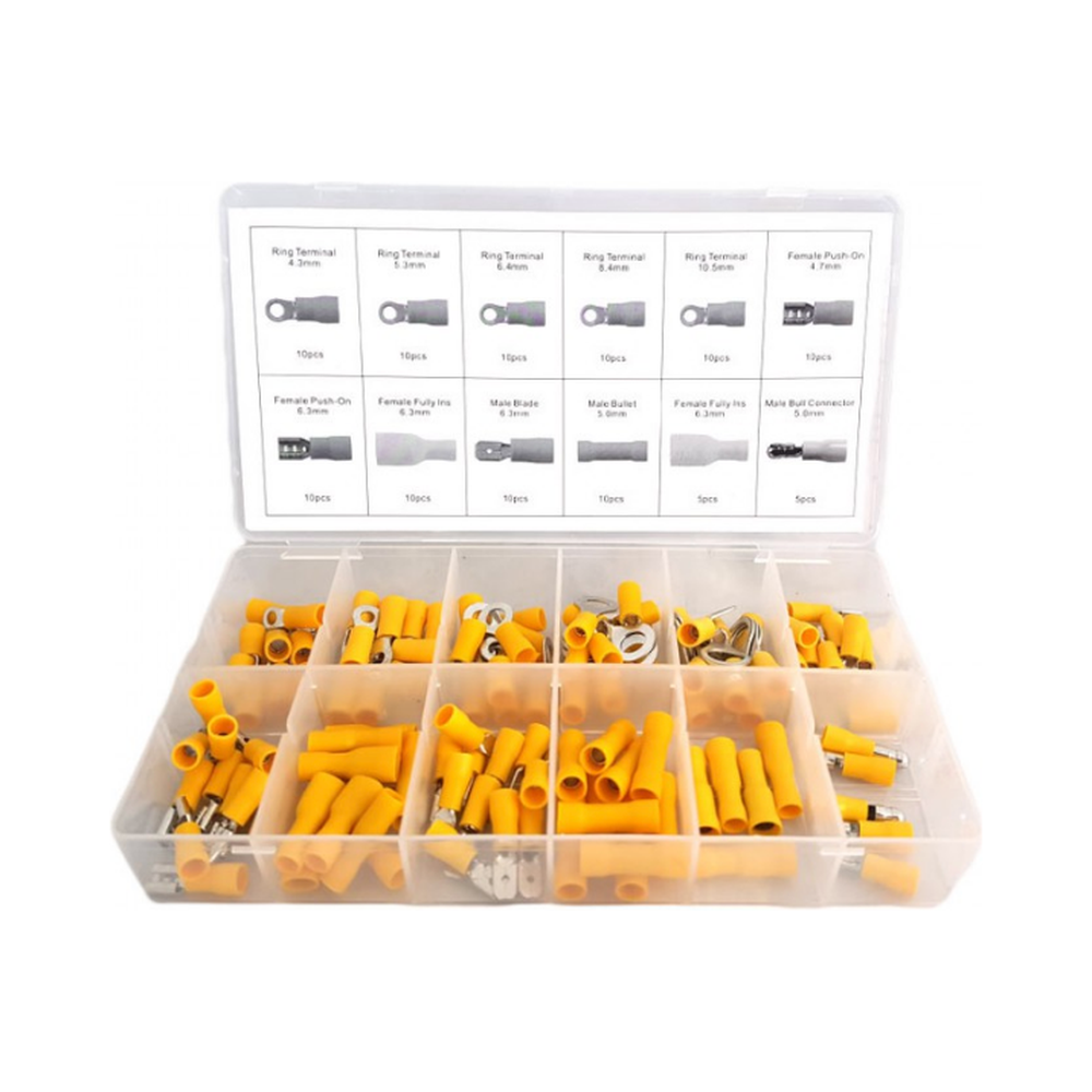 Assortiment Kabelverbinders geel 110 pcs