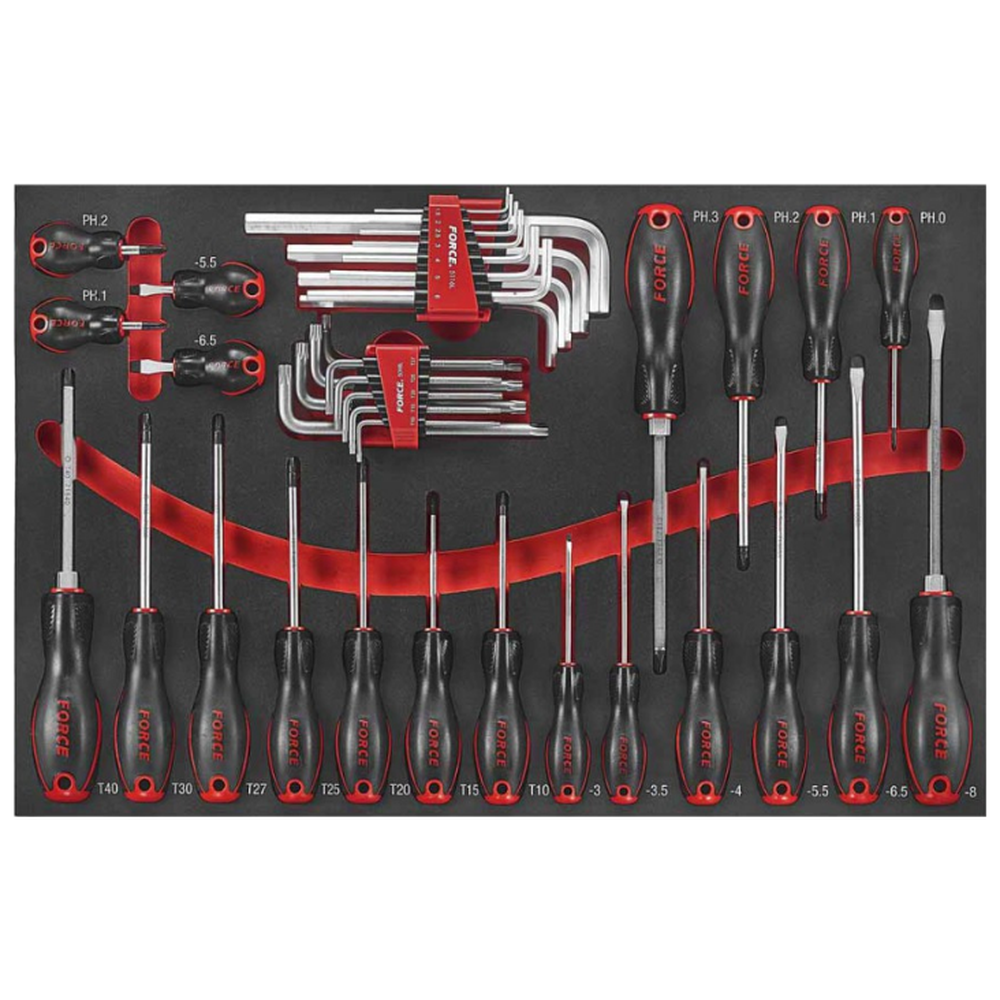 Black 8-drawer trolley with 370pc tools (EVA)