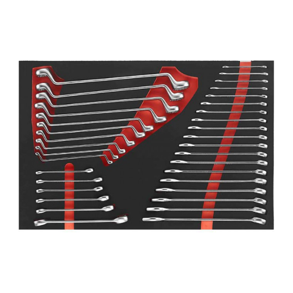 Black 8-drawer trolley with 370pc tools (EVA)