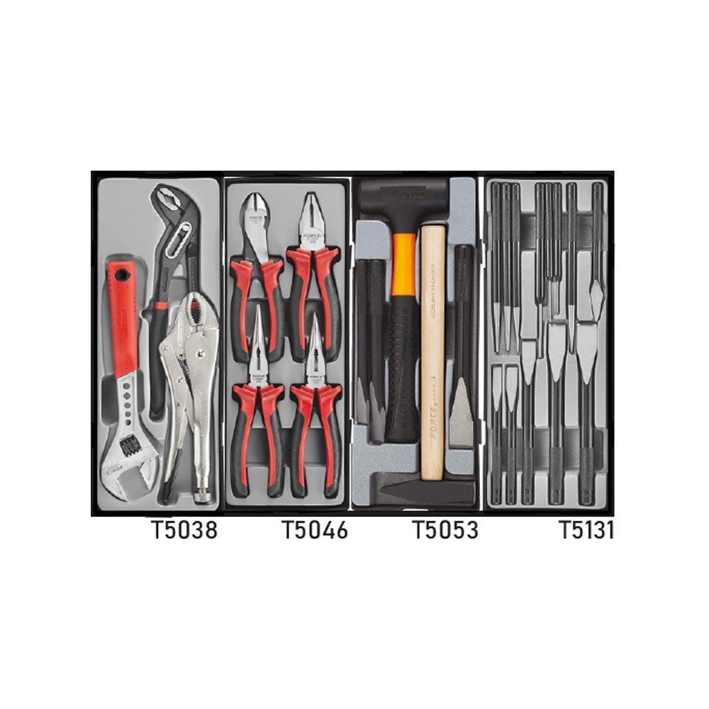 Blauwe Gereedschapswagen 8-lades met 219 delig gereedschap