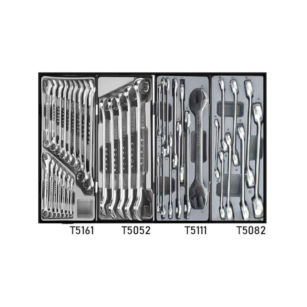 Blauwe Gereedschapswagen 8-lades met 286-delig gereedschap