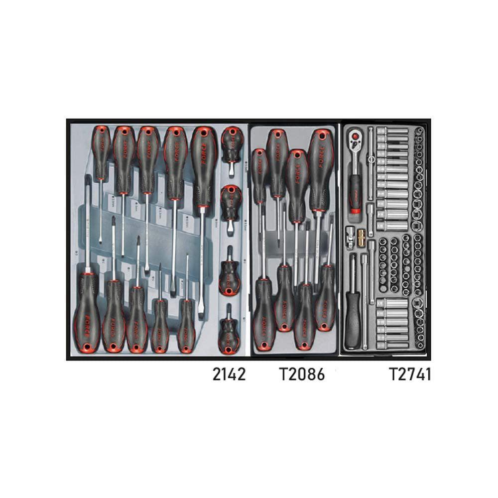 Blauwe Gereedschapswagen 8-lades met 325 delig gereedschap (S&M)