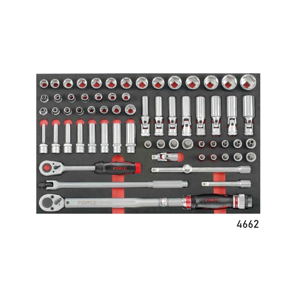 Blauwe Gereedschapswagen 8-lades met 405-delig gereedschap (EVA)