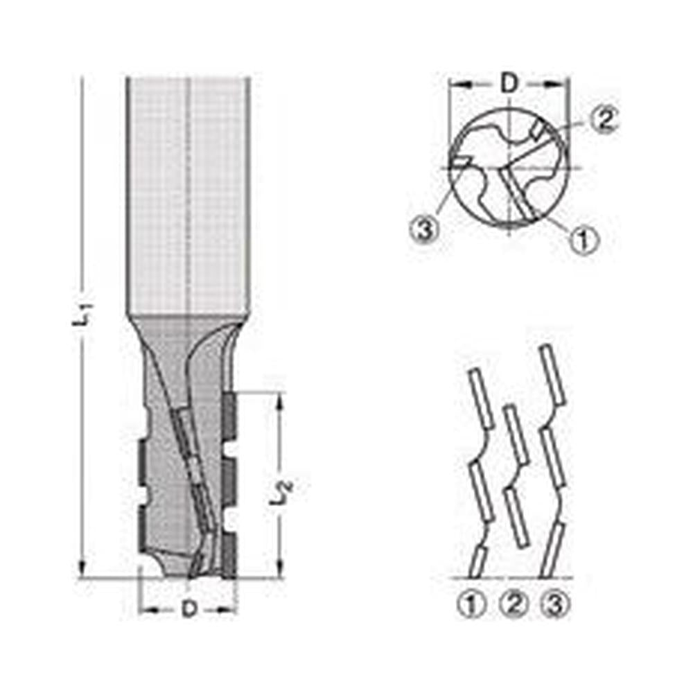 Diamant groeffrezen (DIANOVA-DUO-PLUS) DP Z=2