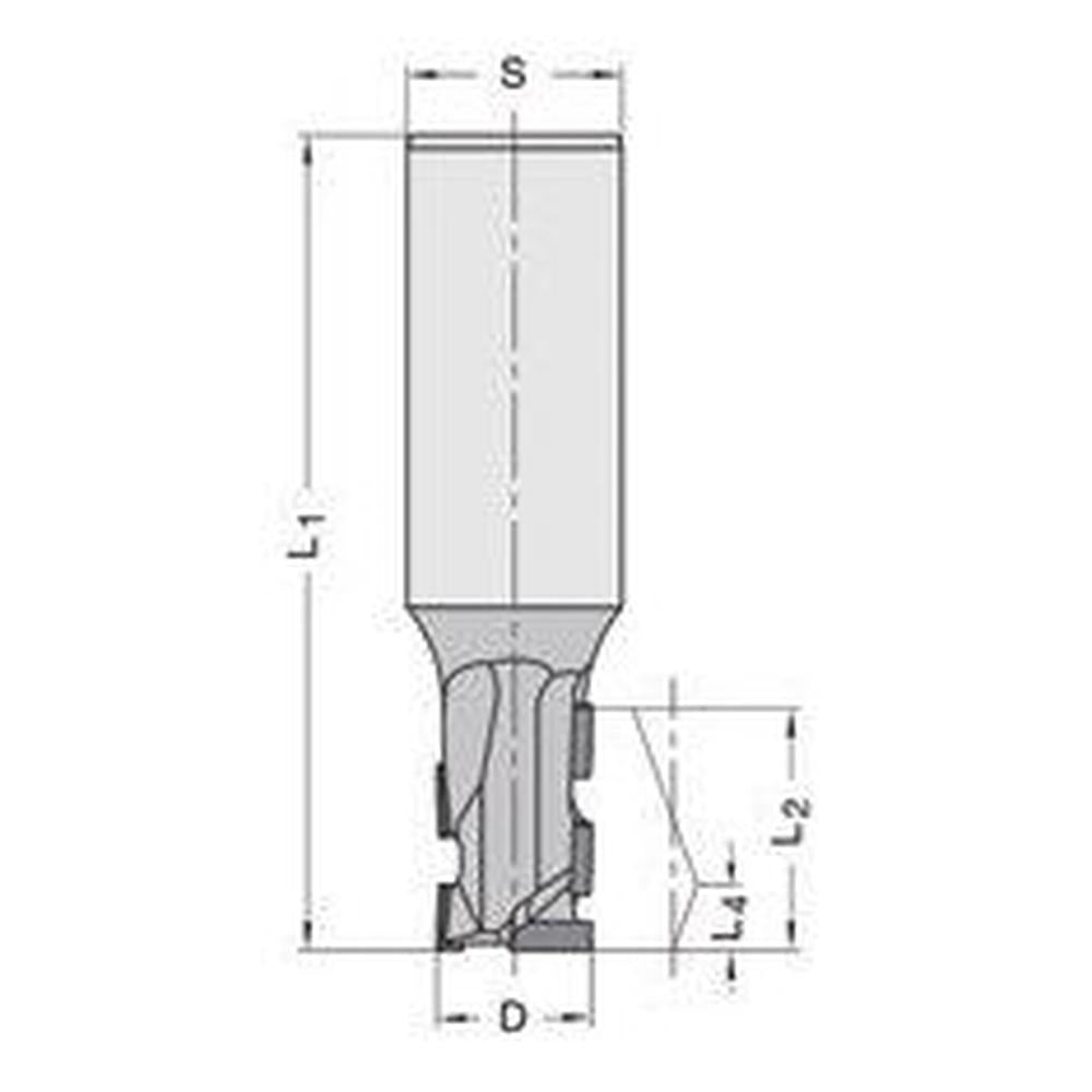 Diamant groeffrezen (DIASTART) DP Z=1+1