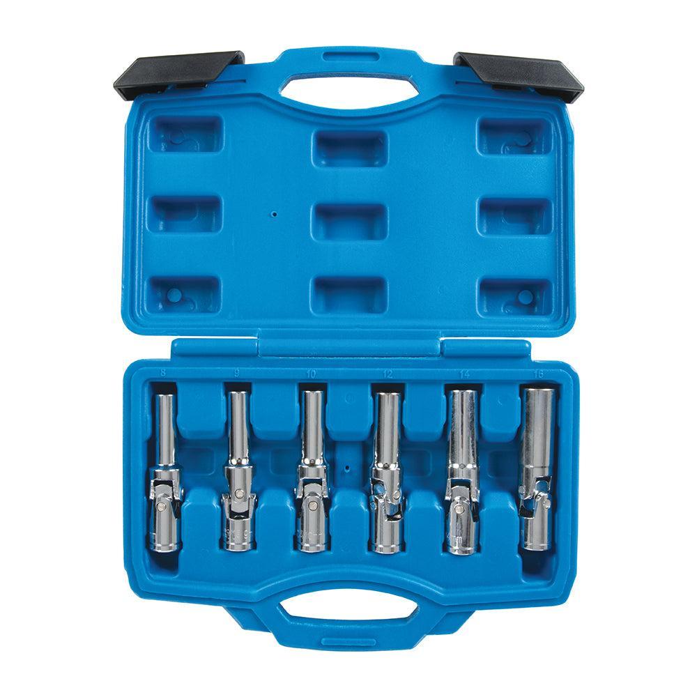 Silverline - 6-delige gloeibougie- & bougiedoppenset 3/8" / 8-16 mm