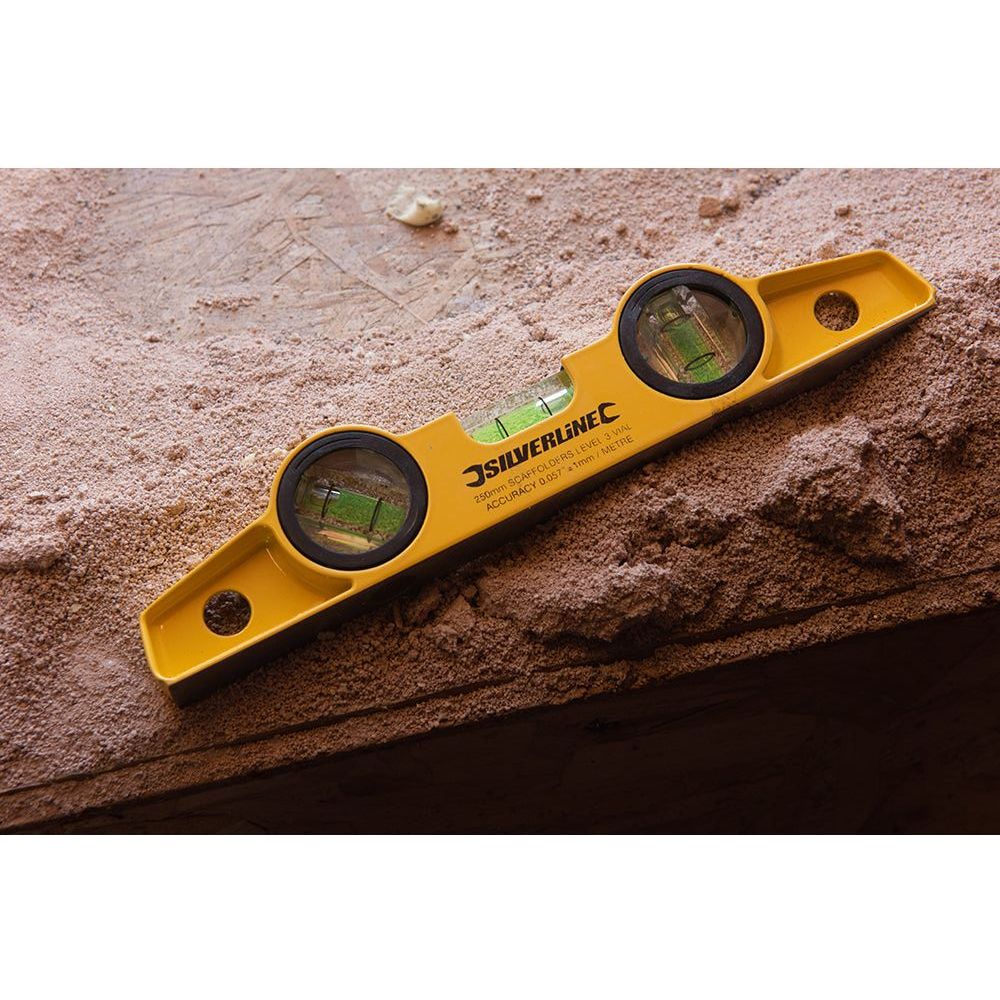 Silverline - Magnetic steigerbouwers waterpas 250 mm