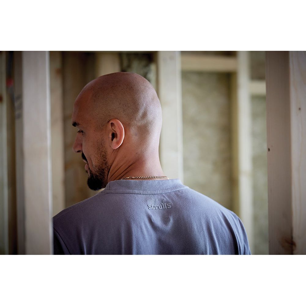 Scruffs - Eco Worker T-shirt, grijs Maat XS