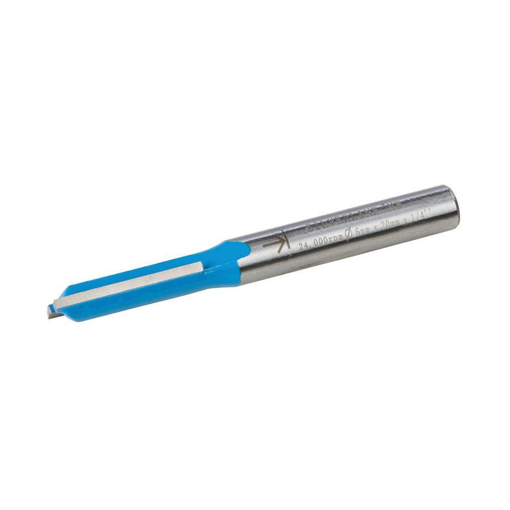 Silverline - 1/4 rechte metrische groeffrees 6 x 20 mm