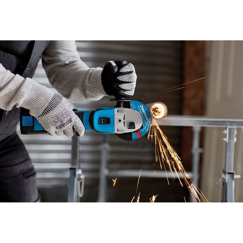 Silverline - 18 V Accu haakse slijpmachine, 115 mm