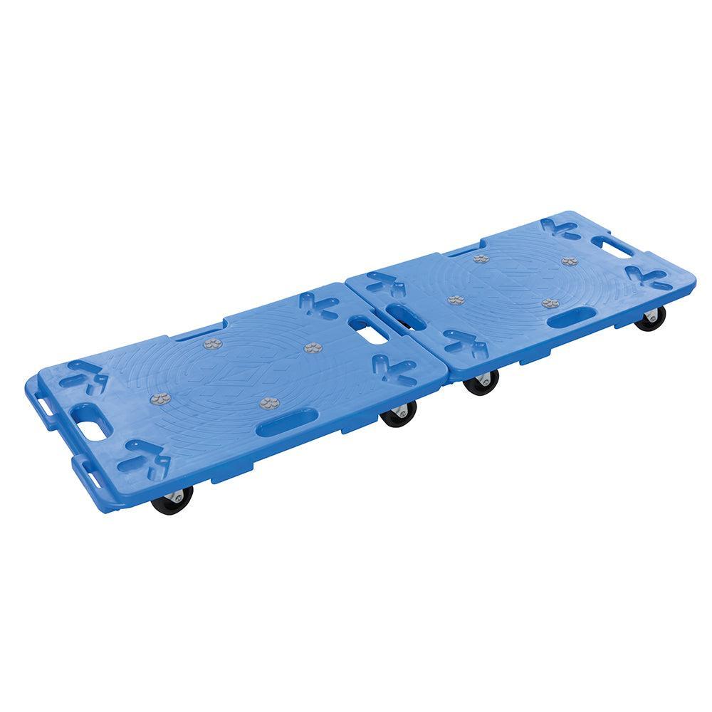 Silverline - In elkaar grijpende en vergrendelende plastic platformtrolley 100 kg