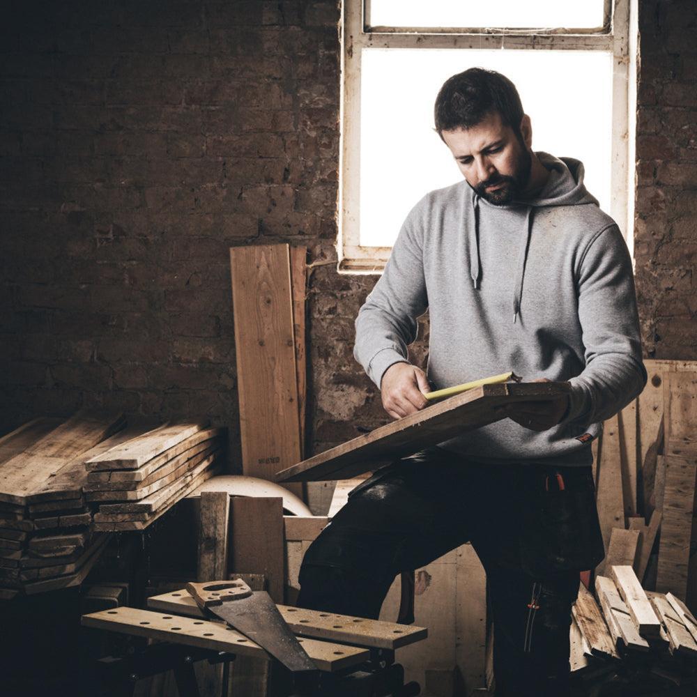 Scruffs - "Worker" Hoodie, grijs Maat S