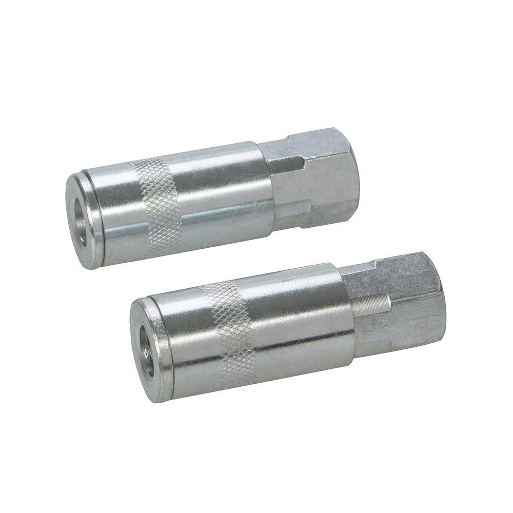 Silverline - Perslucht snelkoppeling, 2 pk. 1/4" BSP