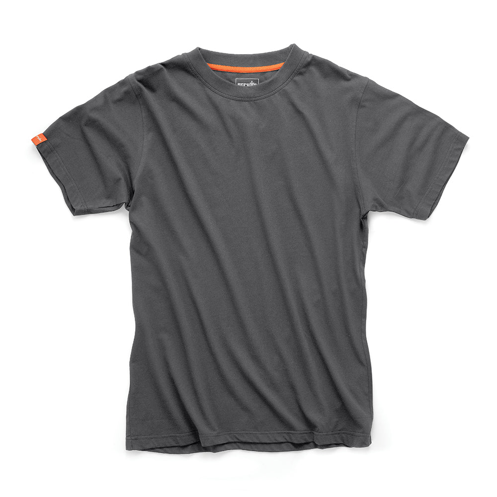 Scruffs - Eco Worker T-shirt, grijs Maat XS