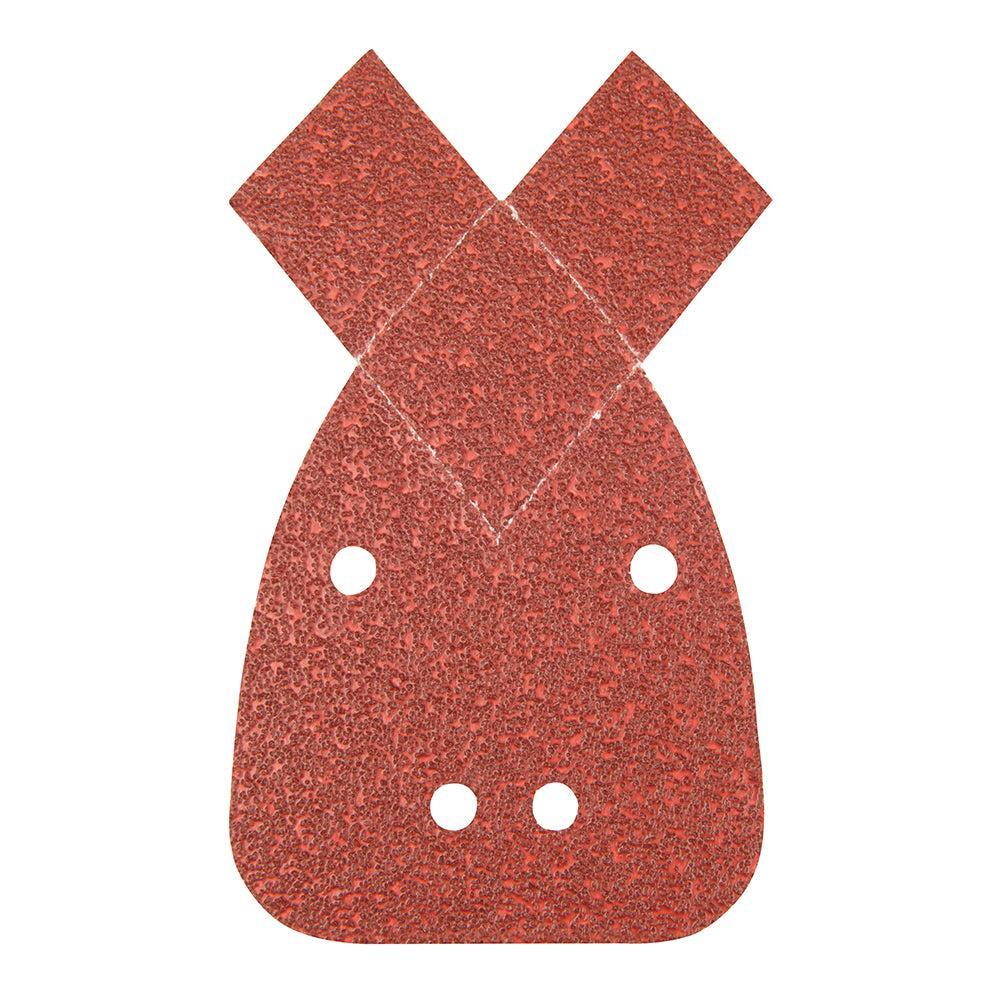 Silverline - 140 mm klittenband delta schuurvellen met 2 punten, 10 pk. 40 korrelmaat